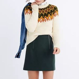 Madewell Uptown Zip Wool Mini Skirt